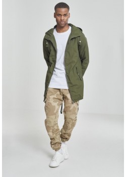 Мъжко дълго яке Urban Classics в цвят маслина