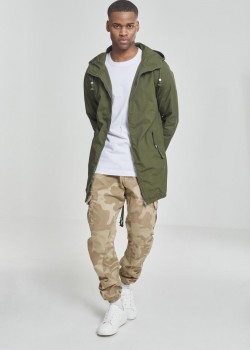 Мъжко дълго яке Urban Classics в цвят маслина