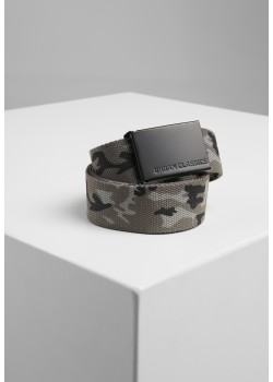 Колан в сив камуфлаж Urban Classics Canvas grcam/bl