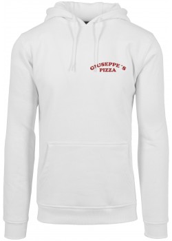 Мъжки суичър в бяло Mister Tee Giuseppe's Pizzeria Hoody