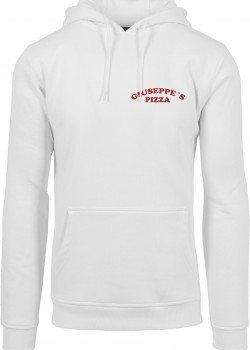 Мъжки суичър в бяло Mister Tee Giuseppe's Pizzeria Hoody