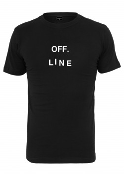 Мъжка тениска в черен цвят Mister Tee Off Line