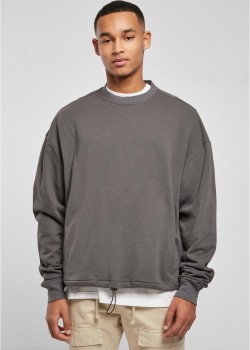 Мъжка широка блуза в тъмносив цвят Urban Classics Sport Crew