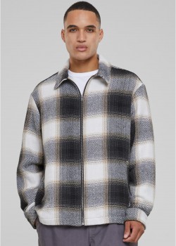 Мъжко яке с цип в черно-бял цвят Urban Classics