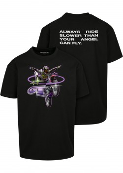 Мъжка тениска в черен цвят Mister Tee Moto GT Oversize