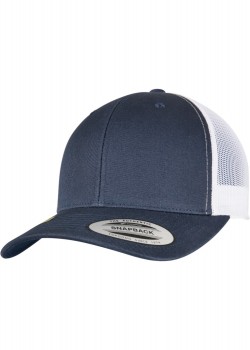 Шапка с козирка в синьо-бял цвят FLEXFIT YP CLASSICS от рециклиран материал