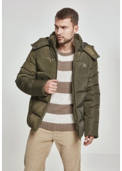 Мъжко зимно яке Urban Classics в цвят маслина