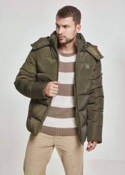 Мъжко зимно яке Urban Classics в цвят маслина