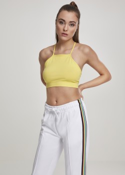 Дамски топ в жълт цвят Urban Classics Ladies Triangle Top brightyellow 