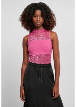 Елегантно дантелено боди в розов цвят URBAN CLASSICS LACES