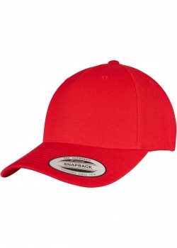 Шапка с козирка YP CLASSICS 5-PANEL PREMIUM CURVED VISOR SNAPBACK CAP red one size