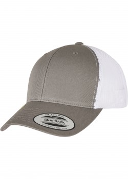Шапка с козирка YP CLASSICS RECYCLED RETRO TRUCKER CAP 2-TONE grey/white one size