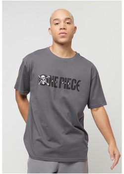 Тениска One Piece Jolly Roger Logo Oversize Tee darkgrey XXL