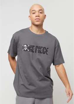 Тениска One Piece Jolly Roger Logo Oversize Tee darkgrey XXL