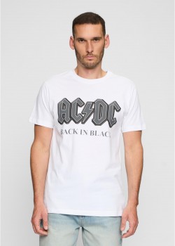 Тениска ACDC Back In Black Tee white XXL