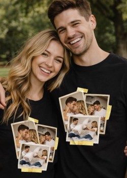 Тениска за двойки POLAROID COUPLE