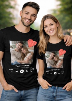 Тениска за двойки Valentines Love song