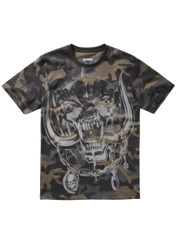 Тениска в цвят тъмен камуфлаж Motorhead Warpig Print
