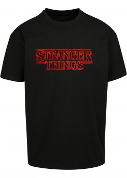 Тениска Stranger Things Neon Sign Heavy Oversize Tee black XXL