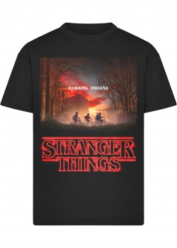Тениска овърсайз Stranger Things Upside Down Loose Tee black XXL