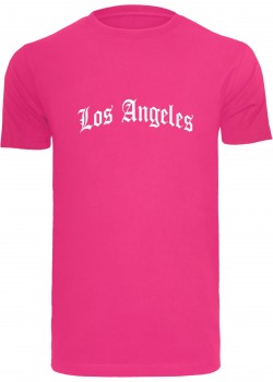Тениска Los Angeles Wording Tee hibiskus pink XXL