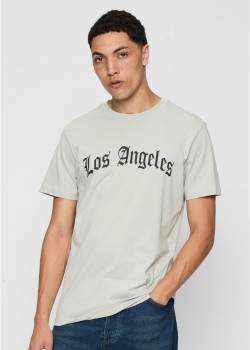 Тениска Los Angeles Wording Tee lightasphalt XXL