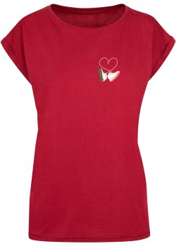Дамска тениска Ladies Kicks Love Extended Shoulder Tee burgundy XS