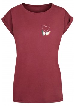 Дамска тениска Ladies Kicks Love Extended Shoulder Tee cherry XL