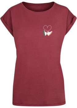 Дамска тениска Ladies Kicks Love Extended Shoulder Tee cherry XL