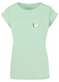 Дамска тениска Ladies Kicks Love Extended Shoulder Tee neo mint M