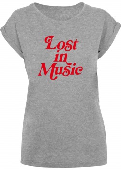 Дамска тениска Ladies Lost In Music Tee T-Shirt Round Neck heather grey XS