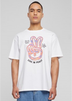 Овърсайз тениска Live in Peace Oversize Tee white XS