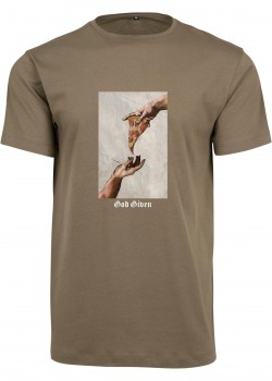 Тениска God Given Pizza Tee olive XXL
