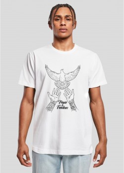 Тениска Peace & Freedom Tee white XXL