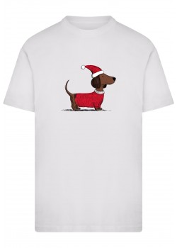 Тениска Christmas Dackel Tee white XXL