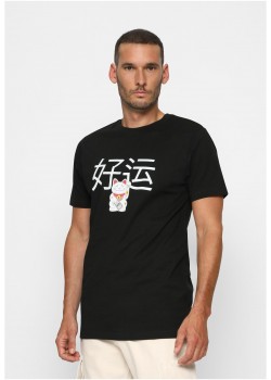 Тениска Waving Cat Tee black XS