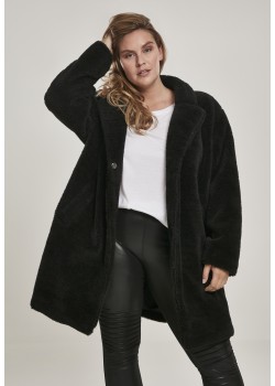 Дамско палто в черно от Urban Classics Ladies Oversized Sherpa Coat