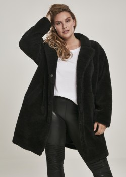Дамско палто в черно от Urban Classics Ladies Oversized Sherpa Coat