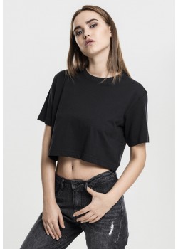 Дамска къса и широка тениска в черно Oversized Urban Classics