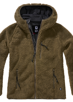 Дамско масленозелено пухкаво яке Brandit Teddyfleecejacket