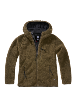 Дамско масленозелено пухкаво яке Brandit Teddyfleecejacket
