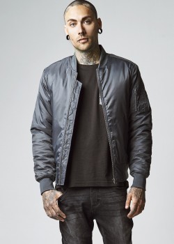 Мъжко тъмносиво яке тип бомбър Urban Classics cool grey