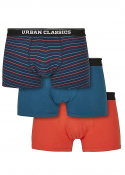 Комплект от три чифта боксерки Urban Classics /mini stripe aop boxteal boxora 