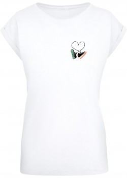 Дамска тениска Ladies Kicks Love Extended Shoulder Tee white XXL