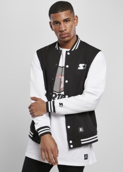 Мъжко колежанско яке в черно Starter College Fleece Jacket
