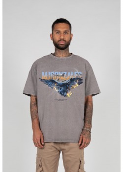 Овърсайз тениска EAGLE V.2 Acid Washed Heavy Oversize Tee asphalt XXL