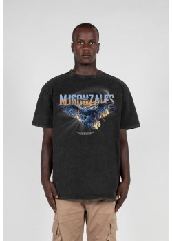 Овърсайз тениска EAGLE V.2 Acid Washed Heavy Oversize Tee black XXL