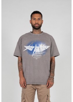 Овърсайз тениска HIGHER THAN HEAVEN V.4 Acid Washed Heavy Oversize Tee asphalt XXL