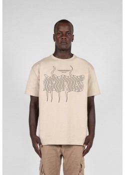 Овърсайз тениска METAMORPHOSE V.1 x Heavy Oversized Tee wet sand XXL