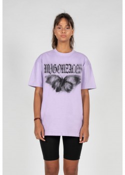 Овърсайз тениска MJG Heavy Oversized Tee Ladies - BUTTERFLY ILLUSION lilac XXL